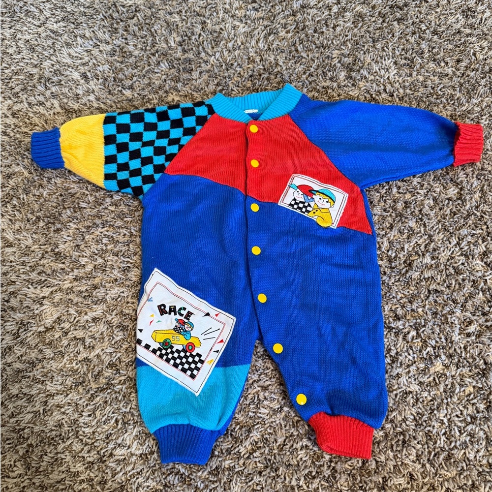 Colorful Kids Racing One Piece - Picture 2 of 5